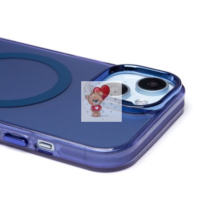 Чехол-накладка для Apple iPhone 15 (синий) - SM025 SafeMag