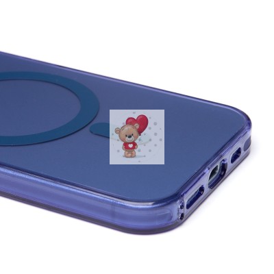 Чехол-накладка для Apple iPhone 15 (синий) - SM025 SafeMag
