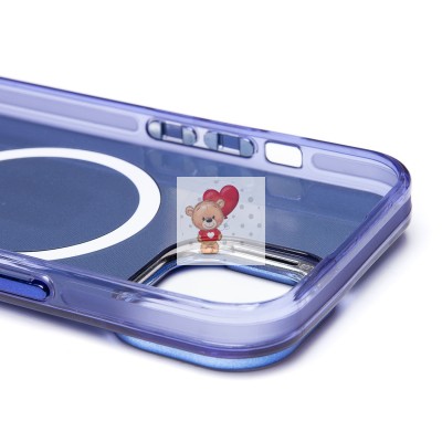 Чехол-накладка для Apple iPhone 15 (синий) - SM025 SafeMag