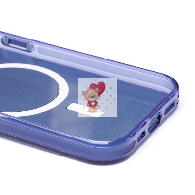 Чехол-накладка для Apple iPhone 15 (синий) - SM025 SafeMag