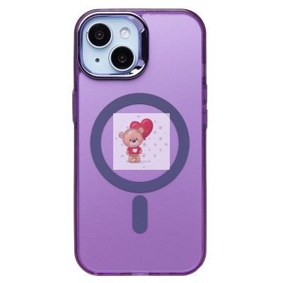 Чехол-накладка для Apple iPhone 15 (фиолетовый) - SM025 SafeMag