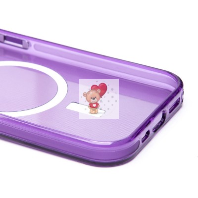 Чехол-накладка для Apple iPhone 15 (фиолетовый) - SM025 SafeMag