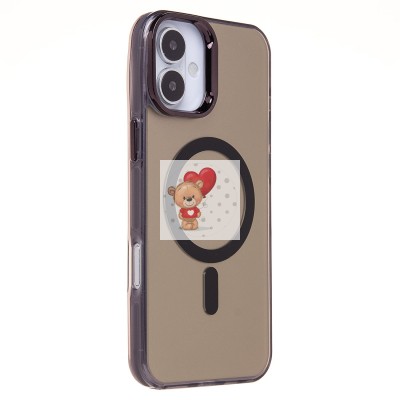 Чехол-накладка для Apple iPhone 16 Plus (черный) - SM025 SafeMag