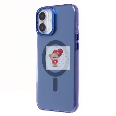 Чехол-накладка для Apple iPhone 16 Plus (синий) - SM025 SafeMag