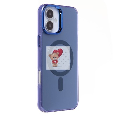 Чехол-накладка для Apple iPhone 16 Plus (синий) - SM025 SafeMag