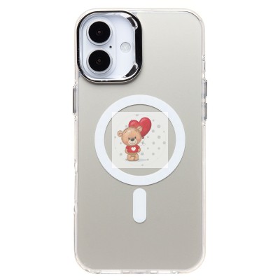 Чехол-накладка для Apple iPhone 16 Plus (белый) - SM025 SafeMag