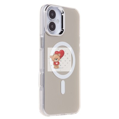 Чехол-накладка для Apple iPhone 16 Plus (белый) - SM025 SafeMag