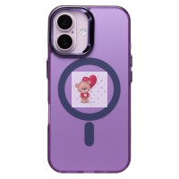 Чехол-накладка для Apple iPhone 16 (фиолетовый) - SM025 SafeMag
