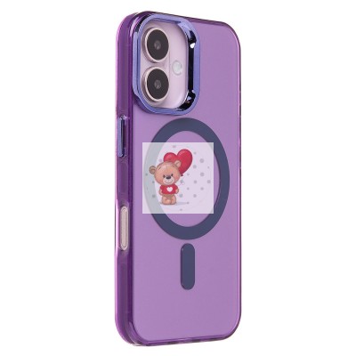 Чехол-накладка для Apple iPhone 16 (фиолетовый) - SM025 SafeMag