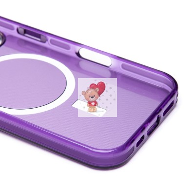 Чехол-накладка для Apple iPhone 16 (фиолетовый) - SM025 SafeMag