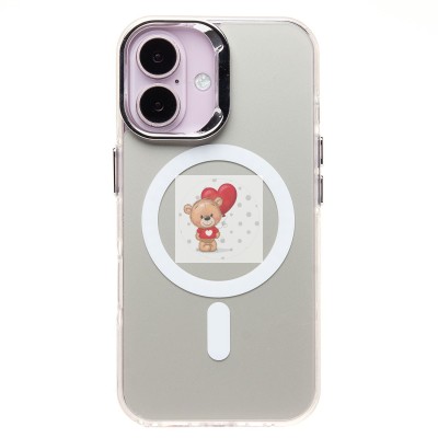 Чехол-накладка для Apple iPhone 16 (белый) - SM025 SafeMag