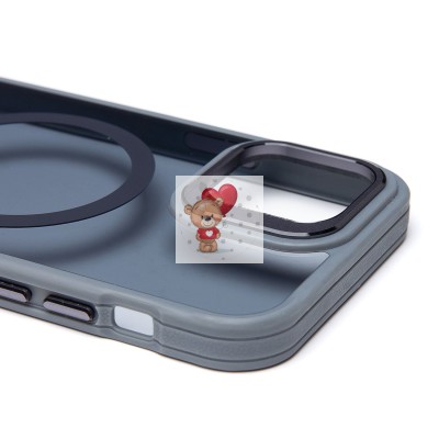 Чехол-накладка для Apple iPhone 12 (серый) - SM026 SafeMag