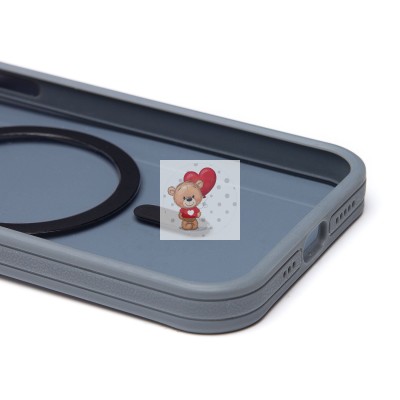 Чехол-накладка для Apple iPhone 12 (серый) - SM026 SafeMag