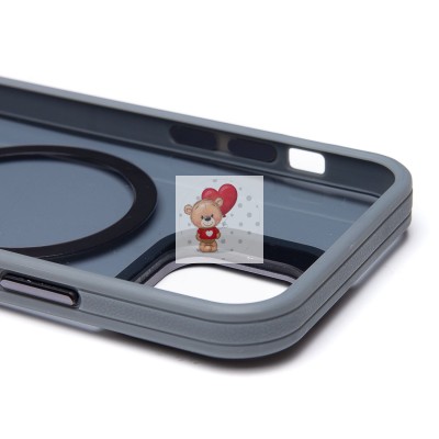 Чехол-накладка для Apple iPhone 12 (серый) - SM026 SafeMag