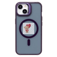 Чехол-накладка для Apple iPhone 14 (темно-фиолетовый) - SM026 SafeMag