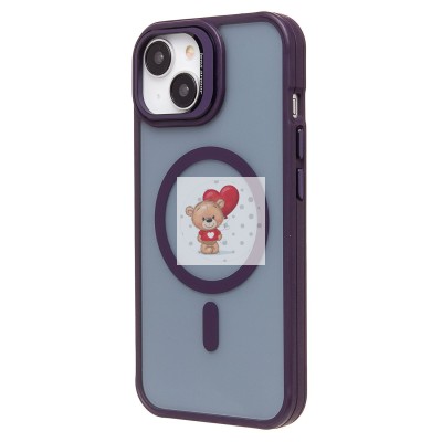 Чехол-накладка для Apple iPhone 13 (темно-фиолетовый) - SM026 SafeMag