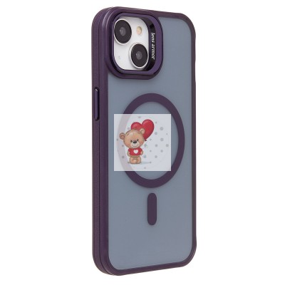 Чехол-накладка для Apple iPhone 13 (темно-фиолетовый) - SM026 SafeMag