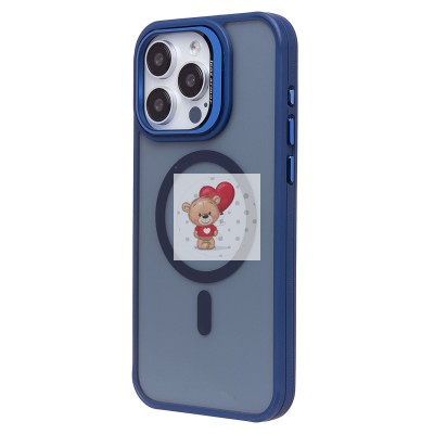 Чехол-накладка для Apple iPhone 15 Pro Max (темно-синий) - SM026 SafeMag Чехол-накладка для Apple iPhone 15 Pro Max (темно-синий) - SM026 SafeMag