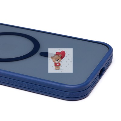 Чехол-накладка для Apple iPhone 15 Pro Max (темно-синий) - SM026 SafeMag Чехол-накладка для Apple iPhone 15 Pro Max (темно-синий) - SM026 SafeMag