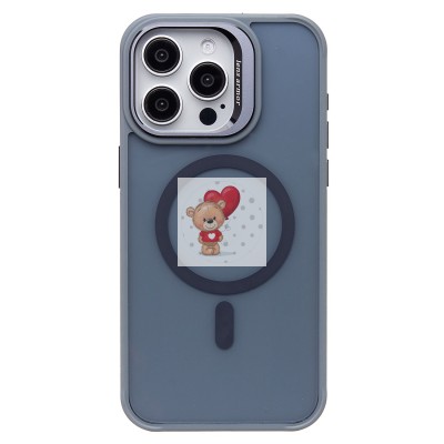 Чехол-накладка для Apple iPhone 15 Pro Max (серый) - SM026 SafeMag