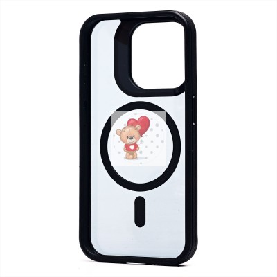 Чехол-накладка для Apple iPhone 15 Pro (черный) - SM026 SafeMag