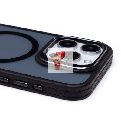 Чехол-накладка для Apple iPhone 15 Pro (черный) - SM026 SafeMag