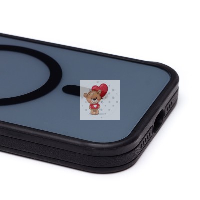 Чехол-накладка для Apple iPhone 15 Pro (черный) - SM026 SafeMag