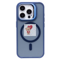 Чехол-накладка для Apple iPhone 15 Pro (темно-синий) - SM026 SafeMag