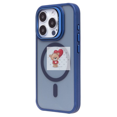 Чехол-накладка для Apple iPhone 15 Pro (темно-синий) - SM026 SafeMag