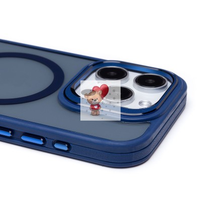 Чехол-накладка для Apple iPhone 15 Pro (темно-синий) - SM026 SafeMag