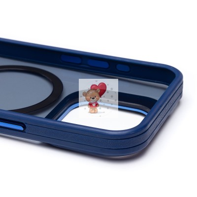 Чехол-накладка для Apple iPhone 15 Pro (темно-синий) - SM026 SafeMag