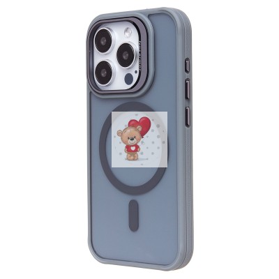 Чехол-накладка для Apple iPhone 15 Pro (серый) - SM026 SafeMag