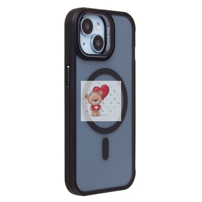 Чехол-накладка для Apple iPhone 15 (черный) - SM026 SafeMag