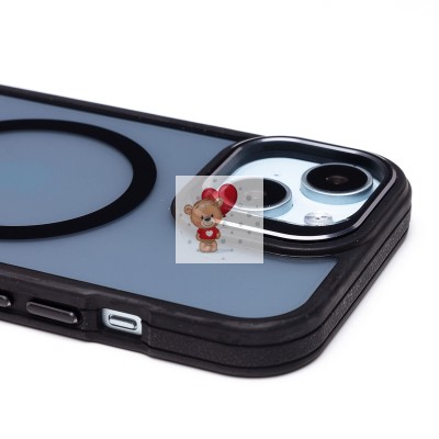 Чехол-накладка для Apple iPhone 15 (черный) - SM026 SafeMag