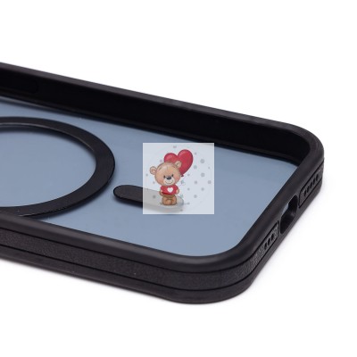 Чехол-накладка для Apple iPhone 15 (черный) - SM026 SafeMag