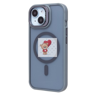 Чехол-накладка для Apple iPhone 15 (серый) - SM026 SafeMag