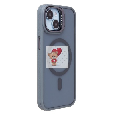 Чехол-накладка для Apple iPhone 15 (серый) - SM026 SafeMag