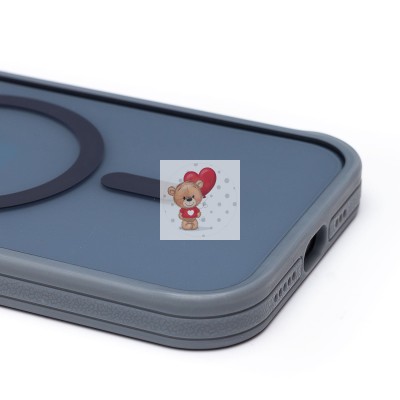 Чехол-накладка для Apple iPhone 15 (серый) - SM026 SafeMag