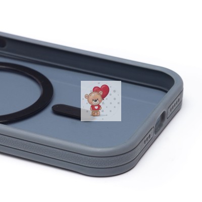 Чехол-накладка для Apple iPhone 15 (серый) - SM026 SafeMag