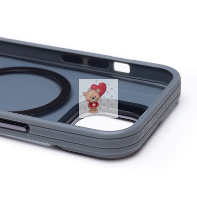 Чехол-накладка для Apple iPhone 15 (серый) - SM026 SafeMag
