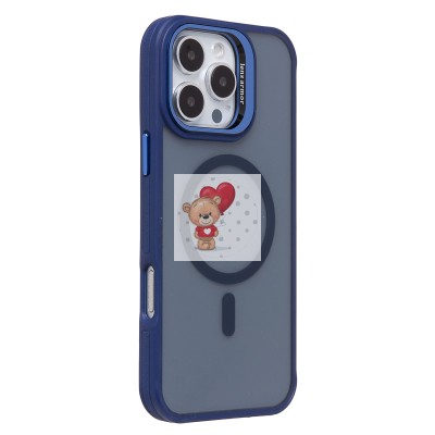 Чехол-накладка для Apple iPhone 16 Pro Max (темно-синий) - SM026 SafeMag