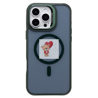 Чехол-накладка для Apple iPhone 16 Pro Max (темно-зеленый) - SM026 SafeMag