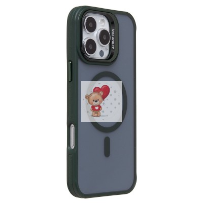 Чехол-накладка для Apple iPhone 16 Pro Max (темно-зеленый) - SM026 SafeMag