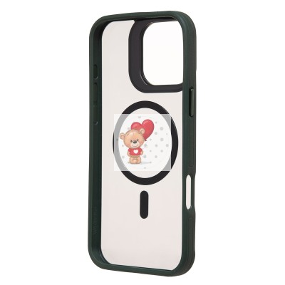 Чехол-накладка для Apple iPhone 16 Pro Max (темно-зеленый) - SM026 SafeMag