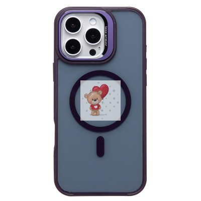 Чехол-накладка для Apple iPhone 16 Pro Max (темно-фиолетовый) - SM026 SafeMag