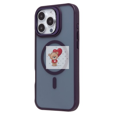 Чехол-накладка для Apple iPhone 16 Pro Max (темно-фиолетовый) - SM026 SafeMag