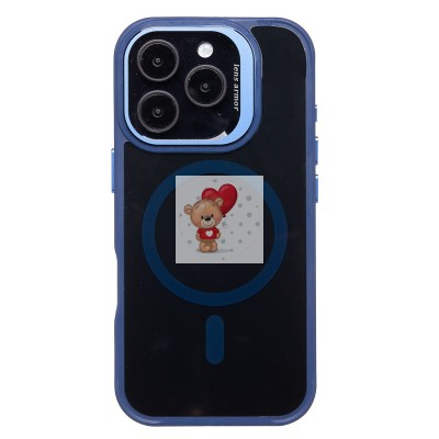 Чехол-накладка для Apple iPhone 16 Pro (темно-синий) - SM026 SafeMag