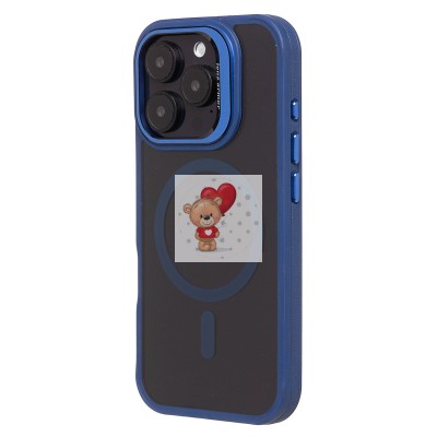 Чехол-накладка для Apple iPhone 16 Pro (темно-синий) - SM026 SafeMag