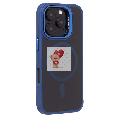 Чехол-накладка для Apple iPhone 16 Pro (темно-синий) - SM026 SafeMag