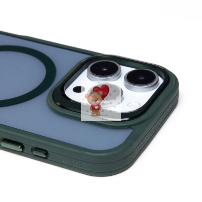 Чехол-накладка для Apple iPhone 16 Pro (темно-зеленый) - SM026 SafeMag